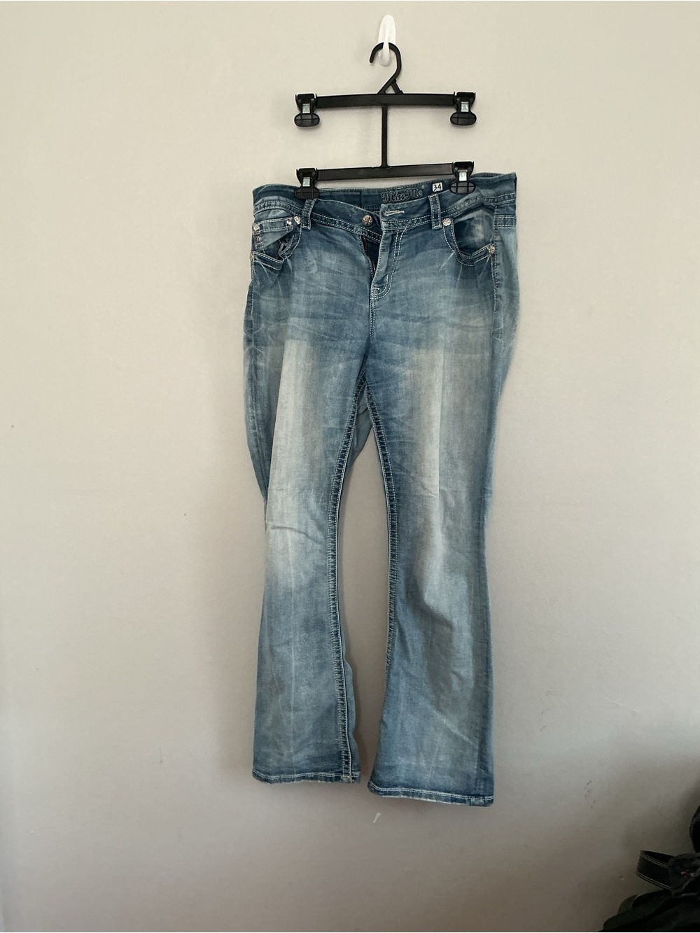 Miss Me Women's Washed Light Blue Boot Cut Jeans